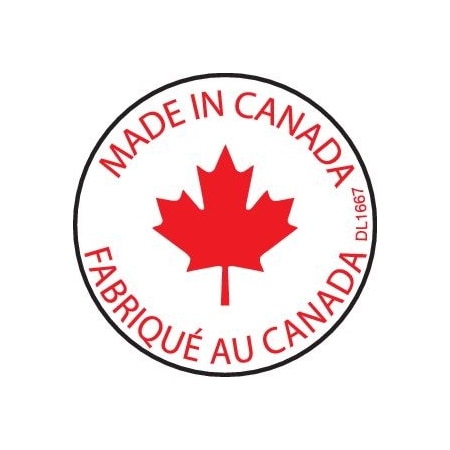 Decker Tape Products Label, DL1667, MADE IN CANADA, 1" DL1667